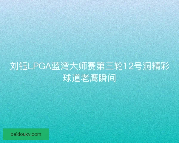 刘钰LPGA蓝湾大师赛第三轮12号洞精彩球道老鹰瞬间
